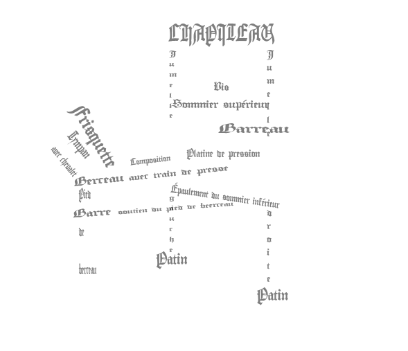 <em>Mots pressés</em>. Composition calligrammatique d&rsquo;une presse